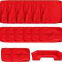 14 Pack Outdoor Cushion Covers, Waterproof Garden Furniture with Zipper Cushion Cover, Outdoor Cushion Cover for Courtyard Furniture (Red, 24.8Lx24.8Wx3.14H)