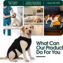 Dog Back Brace for IVDD & Spinal Recovery, Adjustable Breathable Support Vest Dog Lumbar Protector Helps Pain Relief, Pet Surgical Suit for Back Disease Prevention, Black XS