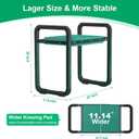 TomCare Garden Kneeler and Seat 11.14 Wider Larger Soft Kneeling Pad Garden Bench with 2 Large Tools Pouches Heavy Duty Foldable Garden Stool Gardening Gifts for Women Men Gardeners Seniors, Green