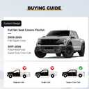 Custom Fit Ford F150 Seat Covers 2009-2025 2026 F250/F350/F450 2017-2026 Full Set Waterproof Faux Leather Car Seat Covers for Crew Cab XL XLT Lariat King Ranch Platinum(5 Seats,Black&Grey)