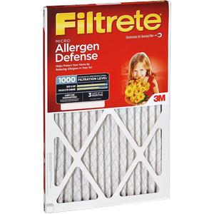 Filtrete 20x25x1 AC Furnace Air Filter, MERV 11, MPR 1000, Micro Allergen Defense, 3-Month Pleated 1-Inch Electrostatic Air Cleaning Filter, 2 Pack (Actual Size 19.688 x 24.688 x 0.84 in)