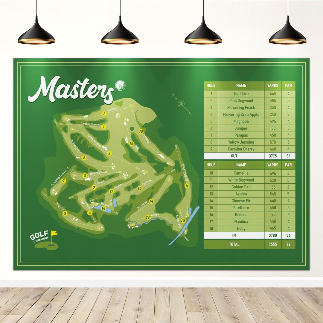 7 X 5 Ft Masters Party Decorations Green Golf Masters Party Decorations Banner Golf Party Decorations Backdrop For Indoor And Outdoor Funny Golf Party