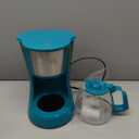 Holstein Housewares 5 Cup Drip Coffee Maker Compact and User-Friendly with Auto Pause & Serve, Reusable Filter, Measuring Spoon & Glass Carafe, Office & Dorm Use, Teal