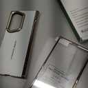 Libeagle for Samsung Galaxy Z Fold 7 Case with Leather Back, Built-in Camera Kickstand, Electroplated Frame & Hinge Protection, Screen Protector, Thin & Slim Leather Stand Cover 5G 2025, White