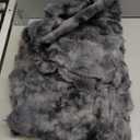 Bedsure GentleSoft Fluffy Fuzzy Tie-dye Dark Grey Throw Blanket for Men, Soft Cozy Minky Fleece Faux Fur Blanket for Couch, Mens Room Decor Charcoal Gray Bed Cover, Thick Warm Plush Gifts