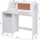 UTEX Wooden Kids Study Desk with Hutch and Storage for Ages 3-8, 18.1"D x 35.4"W x 34.3"H