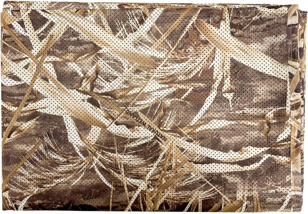 AUSCAMOTEK One Way See-Through Camouflage Netting for Hunting Blinds & Tree Stands – Lightweight, Quiet & Durable Mesh Camouflage for Ground Blind Concealment, Wildlife Observation