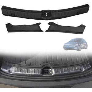 Rear Trunk Door Sill & Side Guard Protector Cover Compatible with Tesla Model Y Juniper 2025 Refresh Rear Bumper TPE Trunk Door Sill Strip Protectors