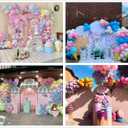Arch Backdrop Covers Pink Ice Cream Sprinkles Arched Panels Covers for Parties Stretchy Background Birthday Banquet Party Baby Shower Decor Banner