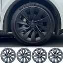 for Tesla Model Y 20 Inch Helix Wheel Cover Hubcaps Hub Cap ABS Cover Set of 4 Matte Black 2025 2026 Tesla Model Y Juniper Accessories