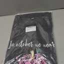 Breast Cancer Shirts for Women Breast Cancer Awareness Shirt in October We Wear Pink Pumpkin Graphic Tee Pink Ribbon Tee Top (Medium, Grey)