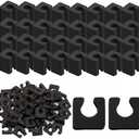 600 Pcs Toe Separators for Men and Women, Soft Foam Finger Divider Spacer Set, Pedicure Toe Separators for Hands and Feet Nail Polish Application Luxury Pedicure Supplies, Black