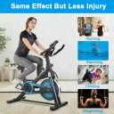 SuperFit Indoor Cycling Stationary Bike Belt Drive Adjustable Resistance, Black