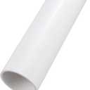 2.2" x 2.5" PVC Pipe 14" Plastic Rigid Tubing Round High Impact Drain Pipe, [for Greenhouse Garden Home HVAC Plumbing] - 57x63mm / White