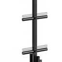 Movable Olympic Weight Plate Tree with 6 Metal Pegs, Fits 1" & 2" Weight Plates, Heavy Duty Storage Rack with Barbell Holders for Home & Garage Gym