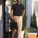 ISEEGZ 30" Men's Linen Pants Casual Dress Pants Drawstring Lightweight Business Trousers with 4 Pockets Beach Summer (Beige)