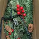 Set of 2 Pathway Christmas Tree Urn Filler, Lighted Artificial Mini Xmas Trees with Lights, Outdoor Christmas Decorations for Porch, Driveway, Yard (9 Pine Cones)