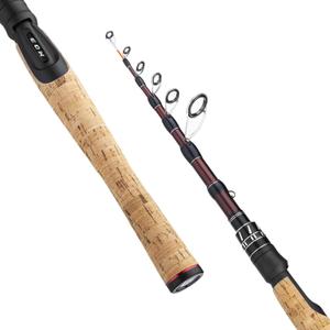 EOW XPEDITE Portable Telescopic Fishing Rods, Spinning & Casting, 24T Carbon Blanks & Solid Carbon Tip, Cork Handle, Travel Rod, Short Collapsible Rods (6'6")