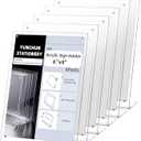 3 x YUNCHUN 6 Packs Acrylic Sign Holder 6 x 8 Standing, L-Shape Magnetic 6 x 8 Clear Menu Holder, Table Display Stand of Slant Back & Acrylic Frame for Store, Wedding, Restaurant, Hotel, Office Use