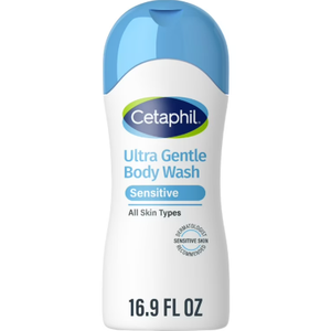 Cetaphil Ultra Gentle Body Wash, For Dry to Normal, Sensitive Skin, 16.9oz Pack of 3, Aloe Vera, Vitamin B5, Hypoallergenic, Paraben Free, Fragrance Free, Dermatologist Tested