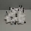 24 Pieces Hand Bells Steel Service Handbells Black Wooden Handle Diatonic Metal Bells Musical Percussion (Silver) (Nickel White)