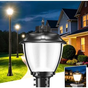 150W LED Post Top Light with Dusk to Dawn Photocell, 12.6 inch Post Lights