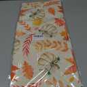 2 x ACZHHZC Pumpkin Fall Table Runner, Maple Leaf Autumn Thanksgiving Kitchen Dining Table Decorations for Home Party Decor (Orange 2, 13x72 Inches)