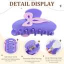 HAIMEIKANG 2 PCs Acrylic Bow Hair Claw Clips for Women - Cute Banana Non-Slip Strong Hold Barrettes Y2K Hair Clips for Thick Thin Hair