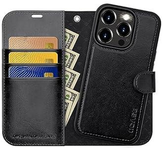 OCASE for iPhone 15 Pro Max Case Detachable Wallet Case with Card Holder, [2 in 1] PU Leather Flip Folio Case with RFID Blocking Stand Shockproof Phone Cover 6.7 Inch, Black
