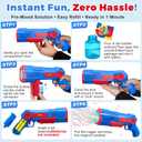 Zerhunt Bubble Gun Machine for Kids: 10,000+ Bubbles/Min Automatic Blower with LED Lights & Leak-Proof Design - Outdoor Summer Toy for Toddlers Ages 3+ - Birthday Easter Wedding Party Favors