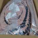 MaiRve Embroidery Comforter Set, Boho Farmhouse Western Bedding Set, All Season Bed in A Bag Comforter Set with Sheets, Pillowcases & Shams, Dusty Pink Queen 7 Pieces