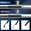 Dual Lens Borescope with 32GB Card, 4.3" Endoscope Camera with Light 16.4FT Semi-Rigid Inspection Cable, Free Photo/Video Snake Camera with IP67 Waterproof for Automotive, Engine & HVAC