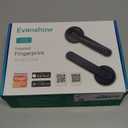 Smart Door Lock with Knob, Keyless Entry Door Locks with Handle, Fingerprint Door Knob for Bedroom/Front Door/Apartment,Generate Passcode Remotely Black