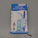 Foldable Toilet Aids Set for Wiping  2PCS Personal Hygiene Kit with Collapsible Butt Wiper Tool & Dual-Nozzle Peri Bottle , Wiping Aid for Post-Surgery Recovery, Elderly and Travel Use (Blue, Ultra)