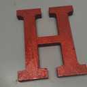 AOCEAN 10 inch Black Wood Letters Unfinished Wood Letters for Halloween Decorative Standing Letters Slices Sign Board Decoration for Craft Home Party Projects (H)