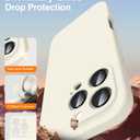 2 x Goodon Magnetic for iPhone 16 Pro Case with Screen Protector - Wireless Charging Compatible - Full Camera Protection - Shockproof Protective Silicone Phone Case for Men Women Girls - Ivory