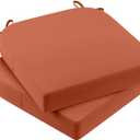 AAAAAcessories Outdoor Seat Cushions for Chairs, Waterproof, Fade-Resistant Patio Furniture Replacement Cushions, 17" x 16" x 2", Set of 2, Rust