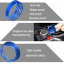 for Ford Bronco Sport Accessories 2021 2022 2023 2024 (No for Bronco) Aluminum Alloy Knob Covers - AC, Air Vent, Headlight Volume Tune Trim 4WD Knob Gear Shift Switch Button Covers 11Pcs (Blue)