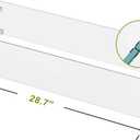 Nuu Garden Tempered Glass Wind Guard for Rectangular Propane Fire Pit Table 28.7''*10.2''*5.5'' Inch, Durable Flame Guard Shield with Aluminum Alloy Corner Brackets for Outdoor Patio Gas Fire Table