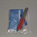 2 Pcs Set 32" Praise Dance Worship Flags with Scalable Rod for Kids Children Semicircle Praise Church Flags for Worship Dance Outdoor Practice Performance(White Blue)