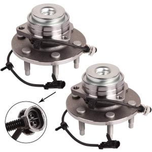 Bapmic 515053 Front Wheel Bearing Hub Assembly Compatible with Chevy Silverado 1500 GMC Yukon Cadillac Escalade Sierra 1500 6 Lugs w/ABS (Set of 2)
