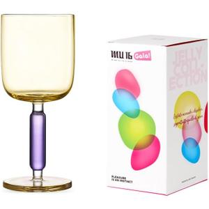 MU16 Jelly Collection large wine glass Crystal Wine Glasses 12.5 oz  Lead-Free Drinking Glasses for Easter, Parties, Weddings, and Anniversaries Frosted Berry