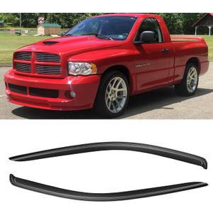 Window Rain Guards Visors for 2002-2008 Dodge Ram 1500, Out-Channel Window Vent Wind Deflectors Shades for 2003-2009 Ram 2500 3500 Standard Cab