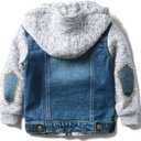 LJYH Boys' and Girls Basic Denim Trucker Jackets Children Fall Hoodies Trendy Jeans Coats 9/10yrs 140cm'' }