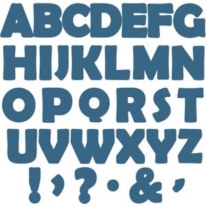 300 PCS Large 7" Font Navy Bulletin Board Letters and Punctuation Cutouts Set Slate Blue Theme Decoration Letters for Classroom Alphabet Poster Wall Bulletin Board Display Home School Decor
