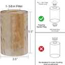 2 Pack Hammered Glass Lamp Shade, Amber Colored Cylinder Light Fixture Shade Replacement, Water Ripple Globe for Chandelier, Wall Sconce, Pendant Light, 1 5/8 inch Fitter