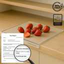 Acrylic Cutting Board with Counter Lip, Clear Cutting Boards for Countertop Protector, Cutting Board for Kitchen Counter, Non-Slip Dough Mat, Kitchen Decor Gadgets House Warming Gifts(24"x18")