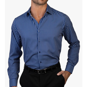 NAUTICA Men's Button Down Dress Shirt Slim Fit for Men 4-Way Stretch Print Business Casual Shirts Wrinkle Resistant Size Slim Fit