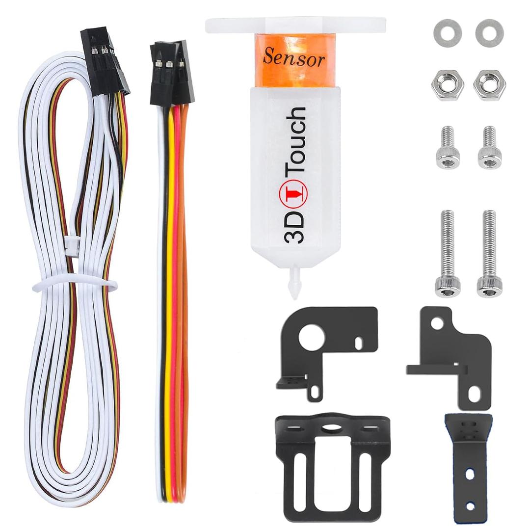 Upgraded 3D Touch V3.2 BL-Touch Replacement incl. 4 Brackets Compatible with Ender-3/3S/3Pro, Ender-5/5S/5Pro,CR-10 and Geeetech 3D Printers Auto Bed Leveling Sensor Kit, +/- 0.005mm Accuracy