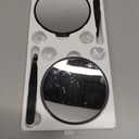 10X&40X Magnifying Mirrors with Suction Cups and 2 Tweezers Set3.5 inches Magnified Makeup Mirror, Black, 2PCS